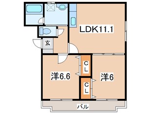 パレスデュオの物件間取画像